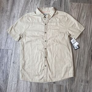 DKNY Boys' Button-up Shirt Casual Short Sleeve Collared Size XL (18/20) NWT #21